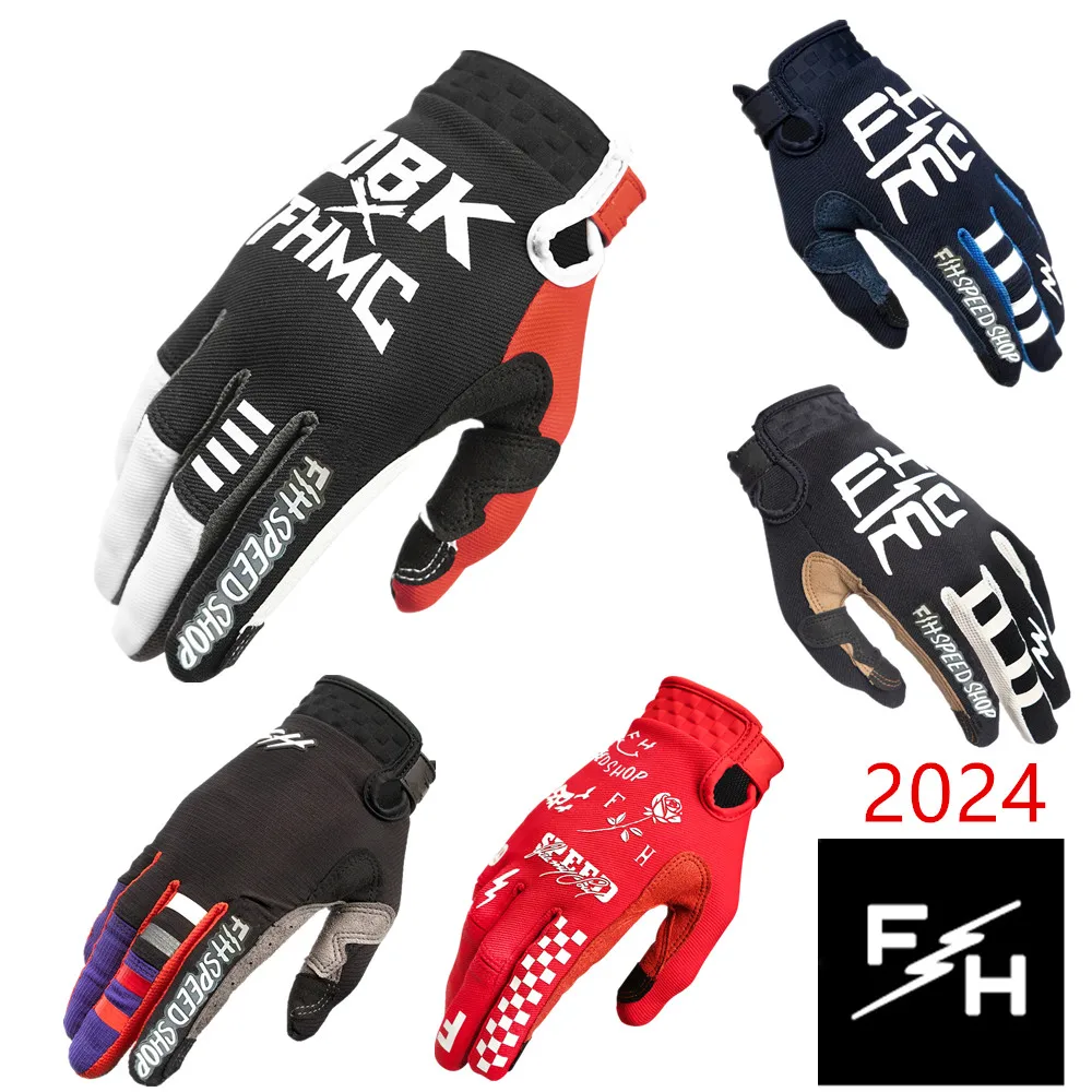 Cycling Glove Padded - 2024 FH MX Gloves Red Motocross