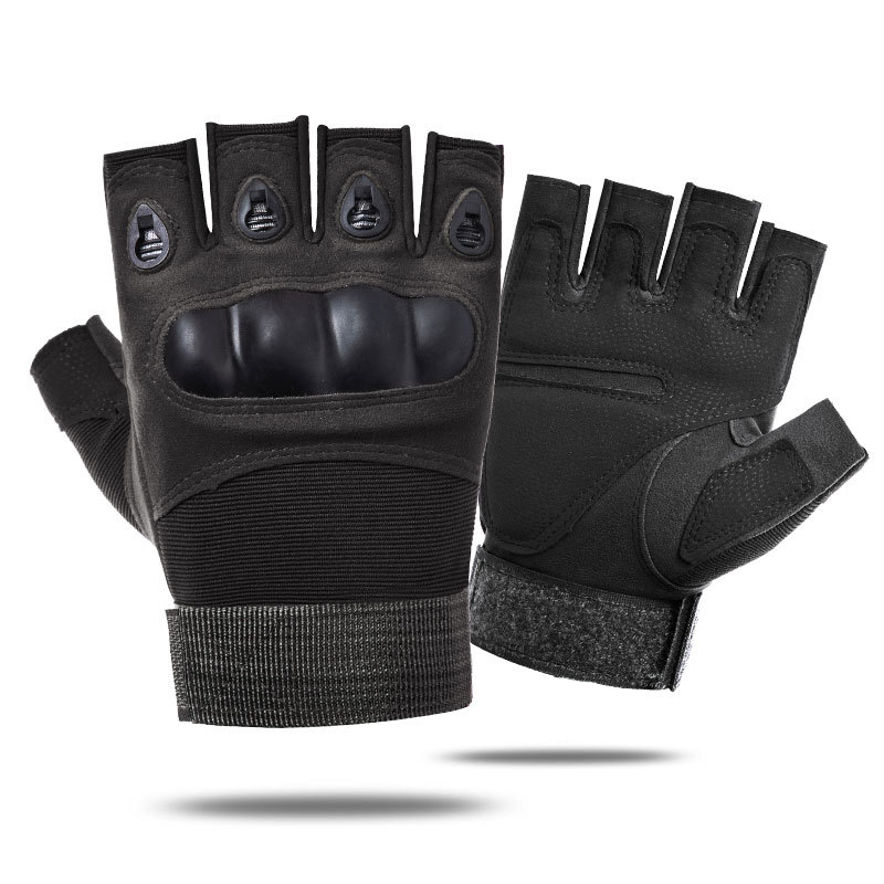 Motorcycle Glove Knuckle - Tactical Hard Knuckle Half Finger Gloves