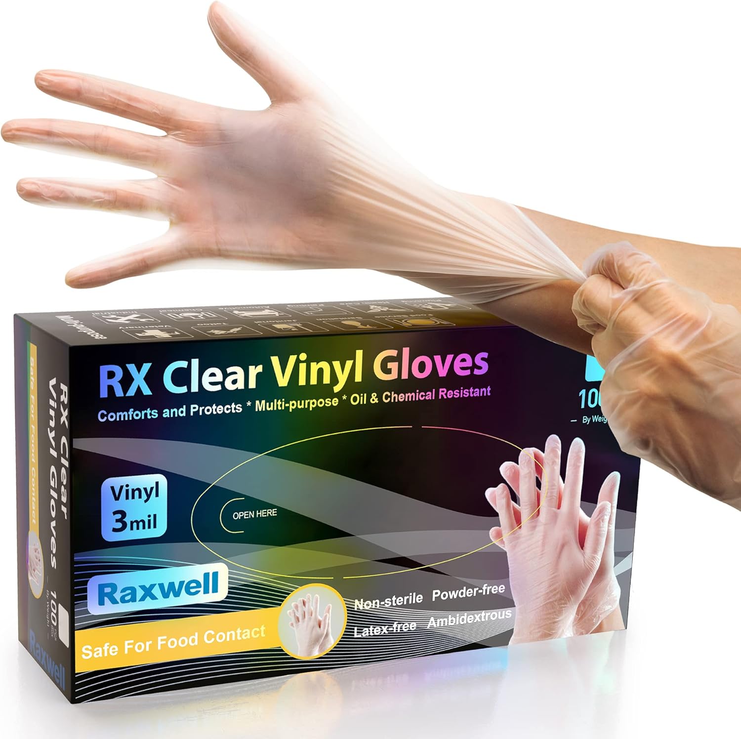 3 Mil Clear Vinyl Gloves - Foo - مراجعة Latex Disposable Glove وسعره