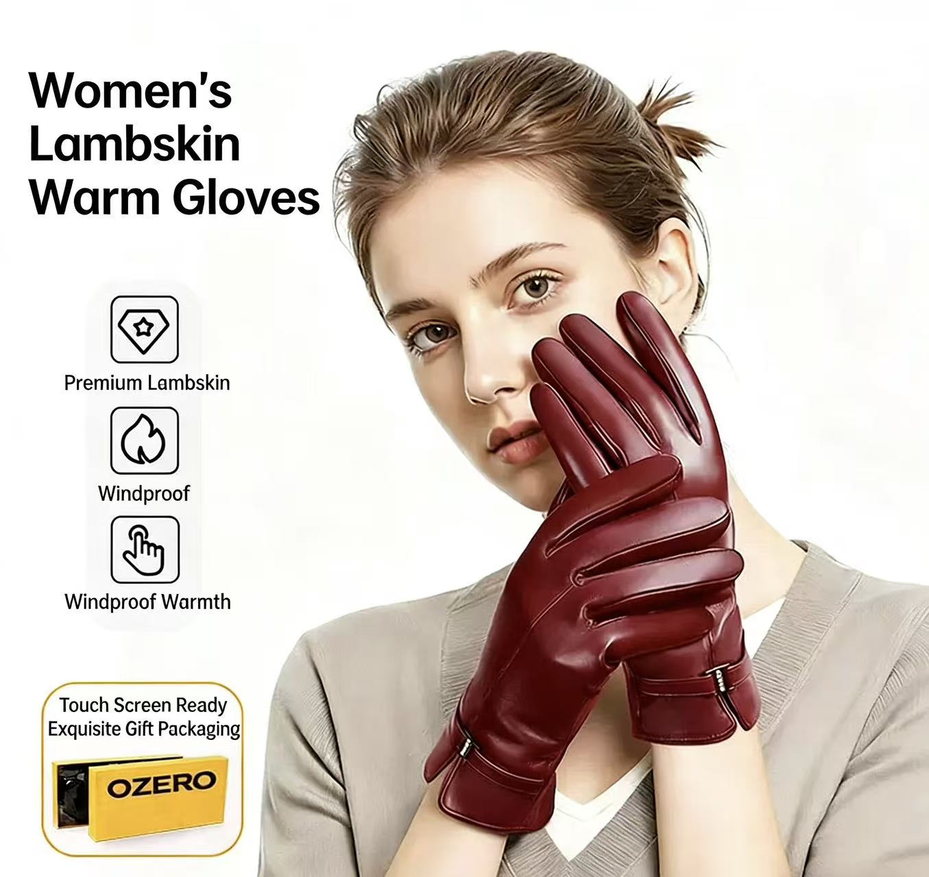 Women's Fashionable Winter She - مراجعة Wool Glove Lined وسعره