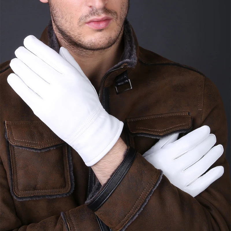2025 Winter Genuine Leather Wh - مراجعة Leather Driving Glove وسعره