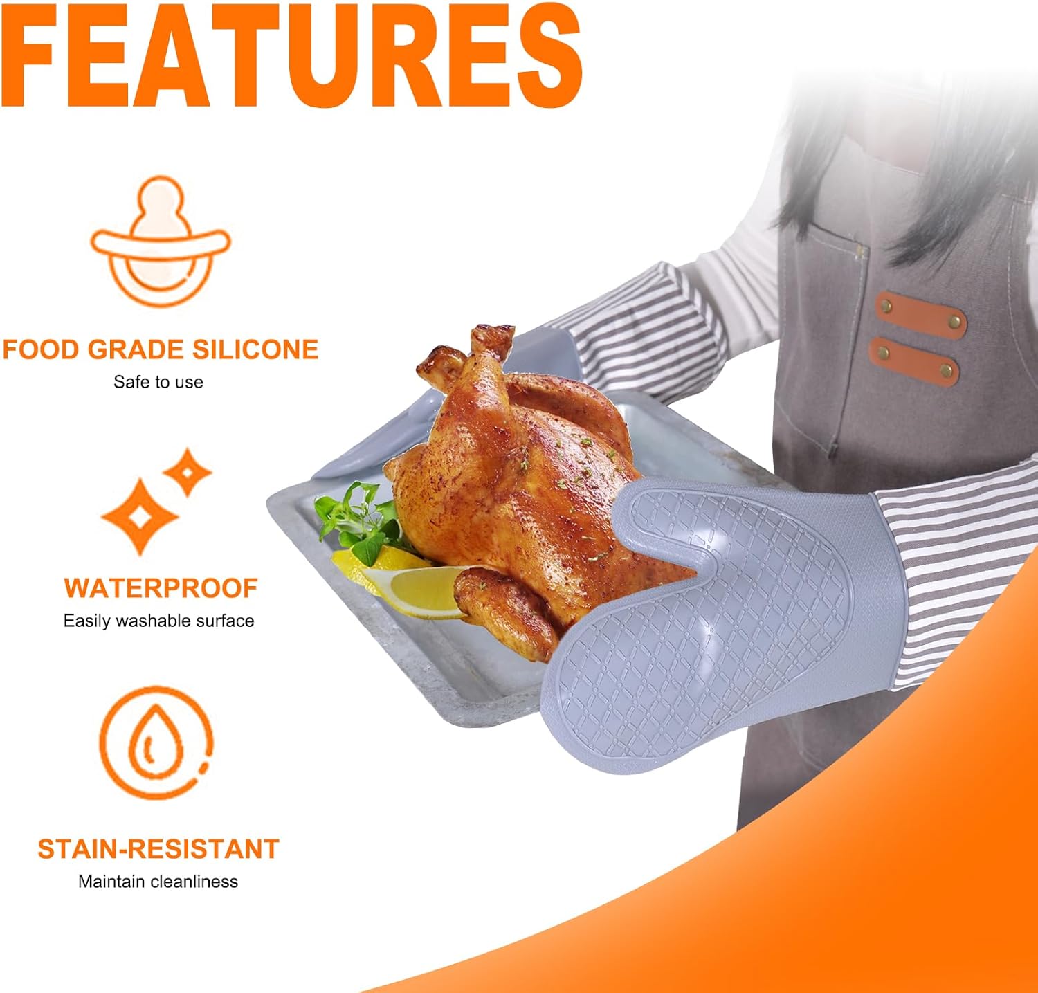 Silicone Oven Mitts, 500°F Hea - مراجعة Oven Mitt Silicone وسعره