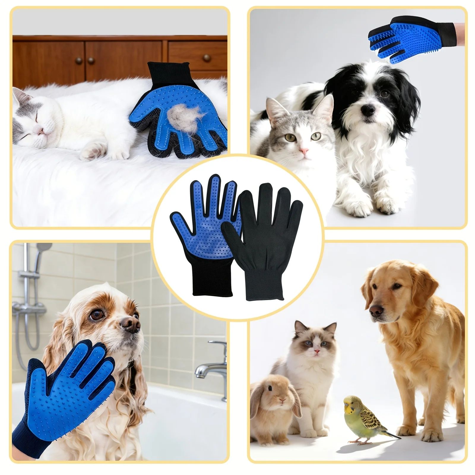 Pet Gloves Cat Grooming Gloves - مراجعة Rubber Glove Cleaning وسعره