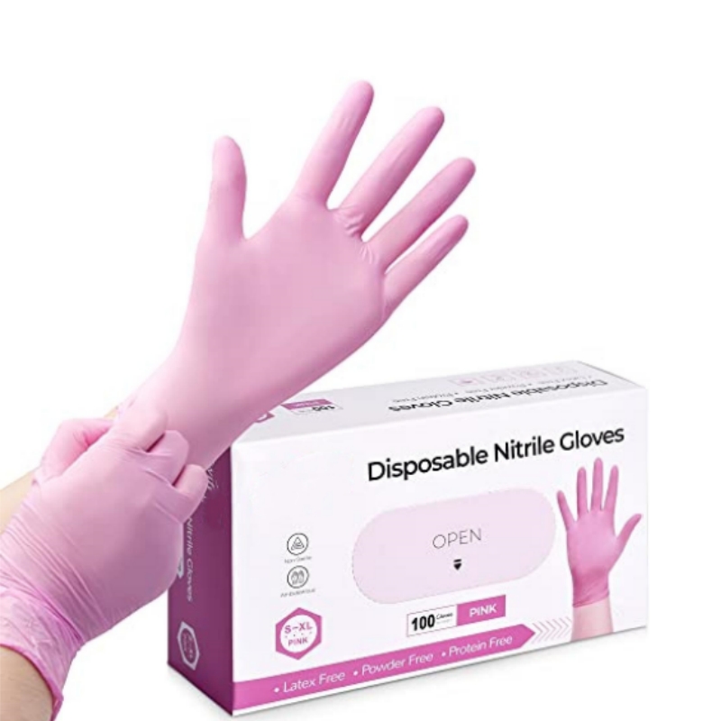 Pink Nitrile Disposable Gloves - مراجعة Latex Disposable Glove وسعره