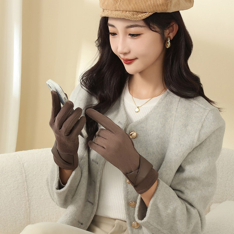 1 Pair Suede Gloves For Women  - مراجعة Leather Driving Glove وسعره