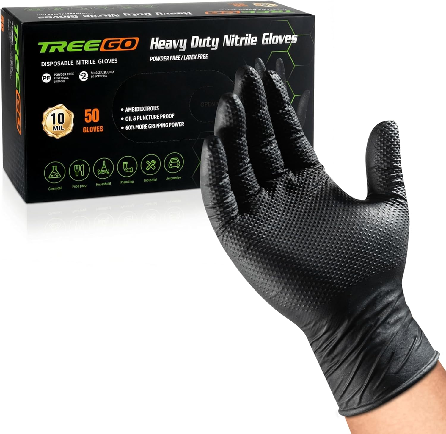 10 Mil Nitrile Gloves Large -  - مراجعة Nitrile Mechanic Glove وسعره
