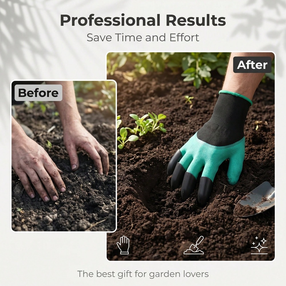 1pair Garden Genie Gloves With - مراجعة Gardening Glove Waterproof وسعره