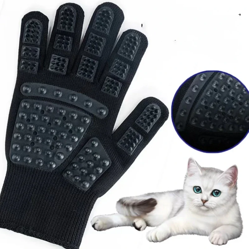 1PC Pet Hair Grooming Gloves C - مراجعة Rubber Glove Cleaning وسعره