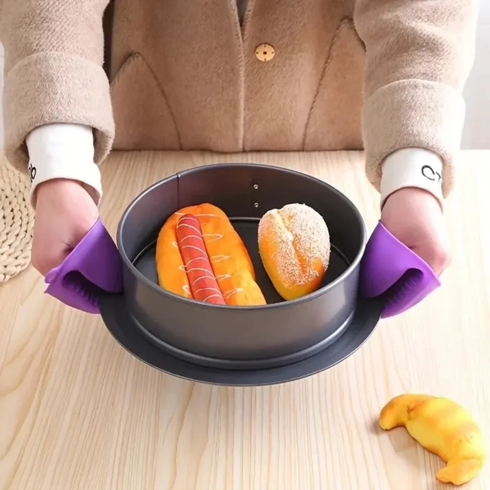 4/2PCS Extra Thick Silicone Ov - مراجعة Oven Mitt Silicone وسعره