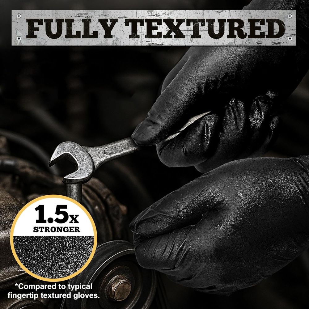 Heavy-Duty 6 Mil Black Nitrile - مراجعة Nitrile Mechanic Glove وسعره