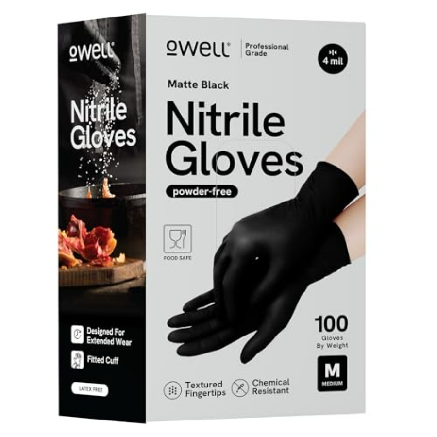 ® Black Nitrile Gloves - 4 Mil - مراجعة Exam Glove Nitrile وسعره