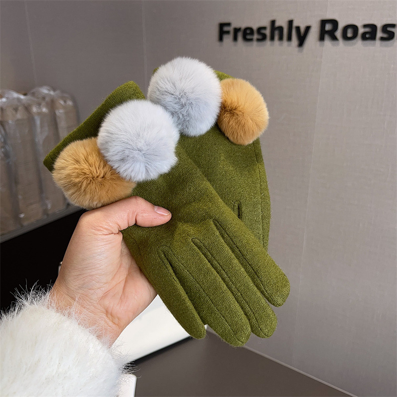 Gloves Women Wool Plaid Fox Fu - مراجعة Wool Glove Lined وسعره