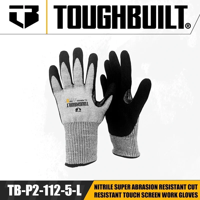 TOUGHBUILT TB-P2-112-5-L Nitri - مراجعة Nitrile Mechanic Glove وسعره