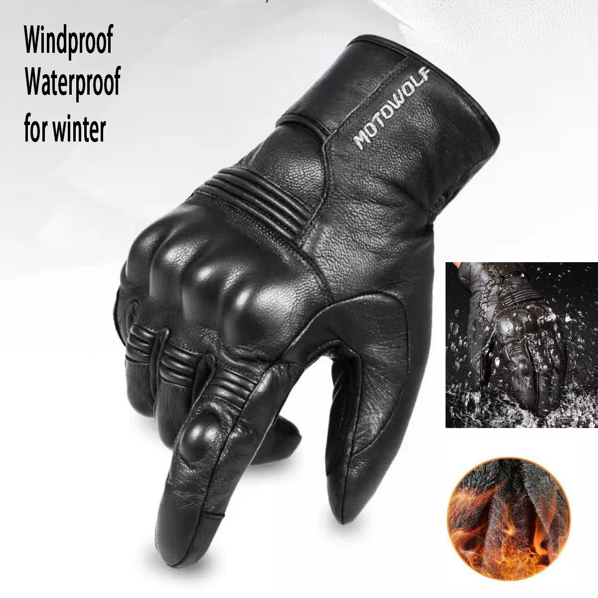 Leather Motorcycle Gloves Men' - مراجعة Motorcycle Glove Knuckle وسعره