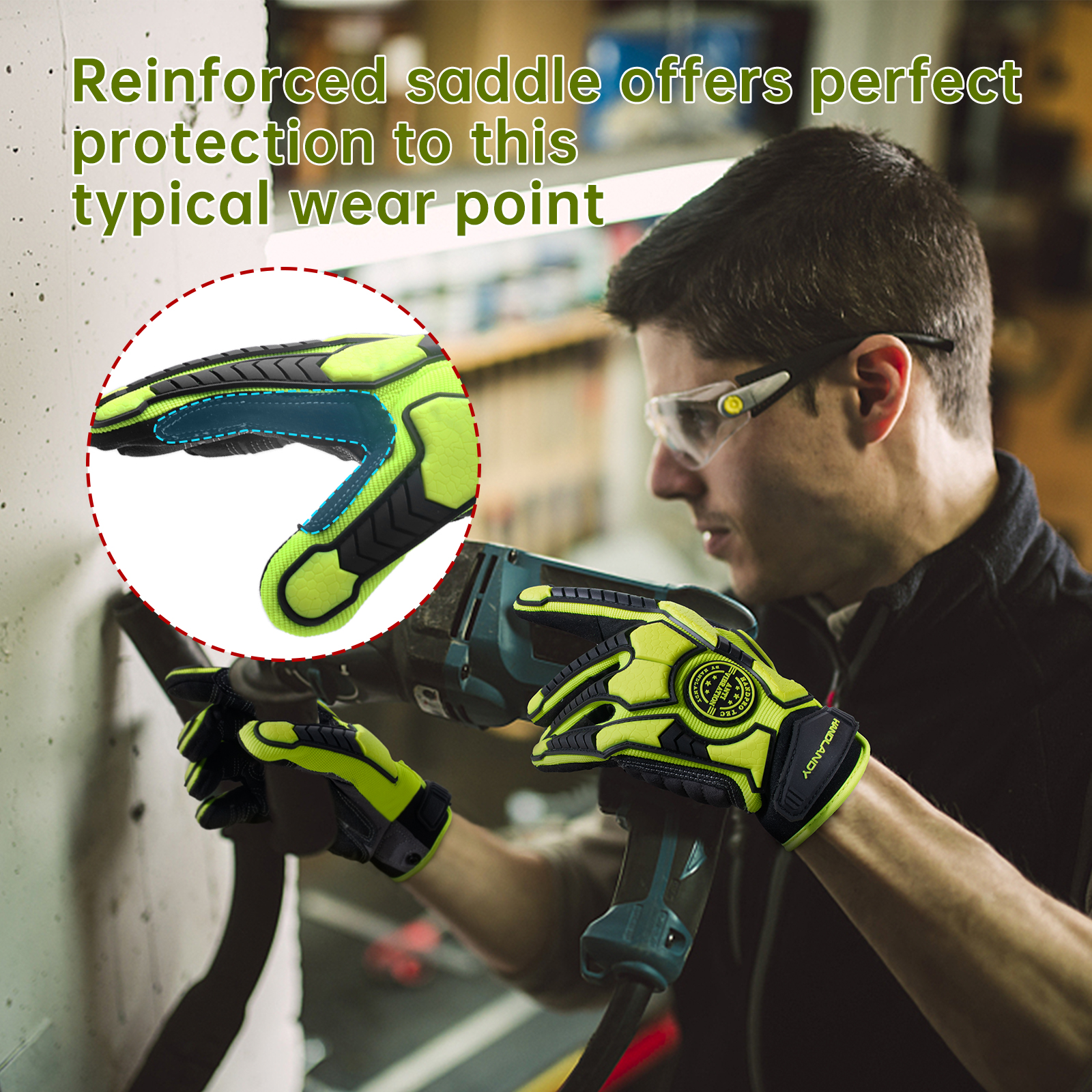 HANDLANDY Anti Vibration Heavy - مراجعة Work Glove Impact وسعره