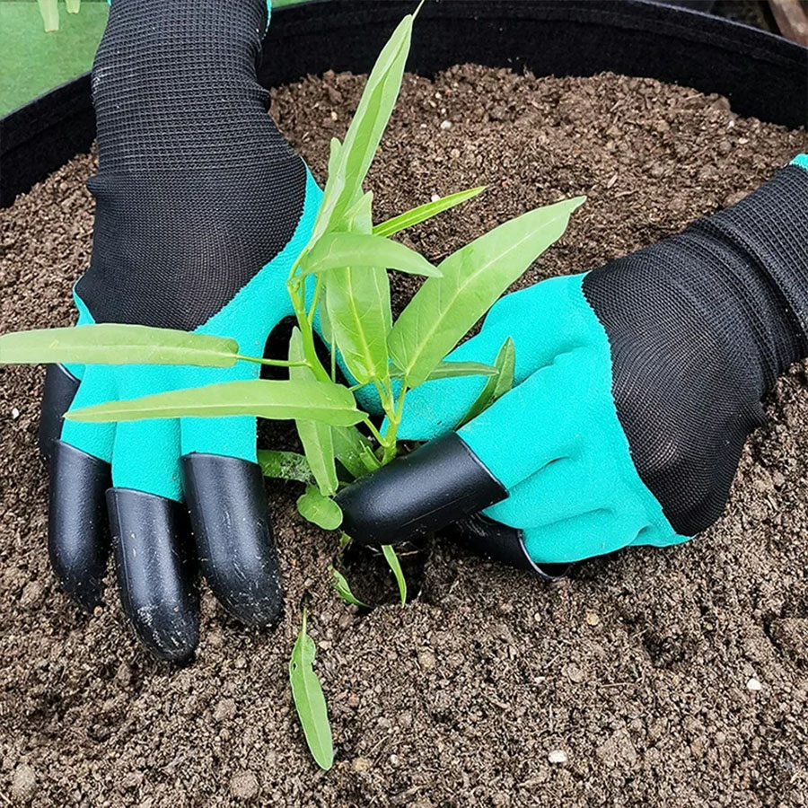 1Pair Gardening Gloves with Cl - مراجعة Gardening Glove Waterproof وسعره