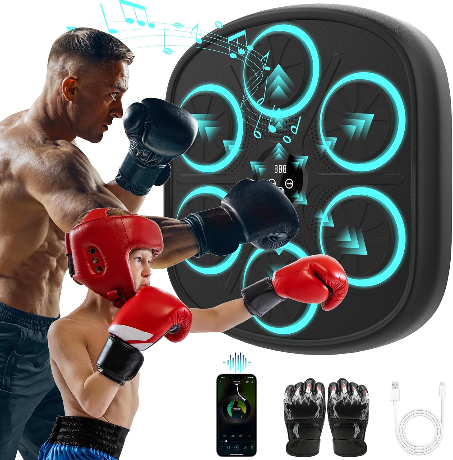 Wall Mounted Music Boxing Mach - مراجعة Workout Glove Gym وسعره