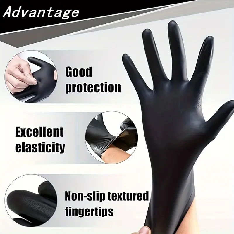20PCS Black Disposable Nitrile - مراجعة Nitrile Mechanic Glove وسعره