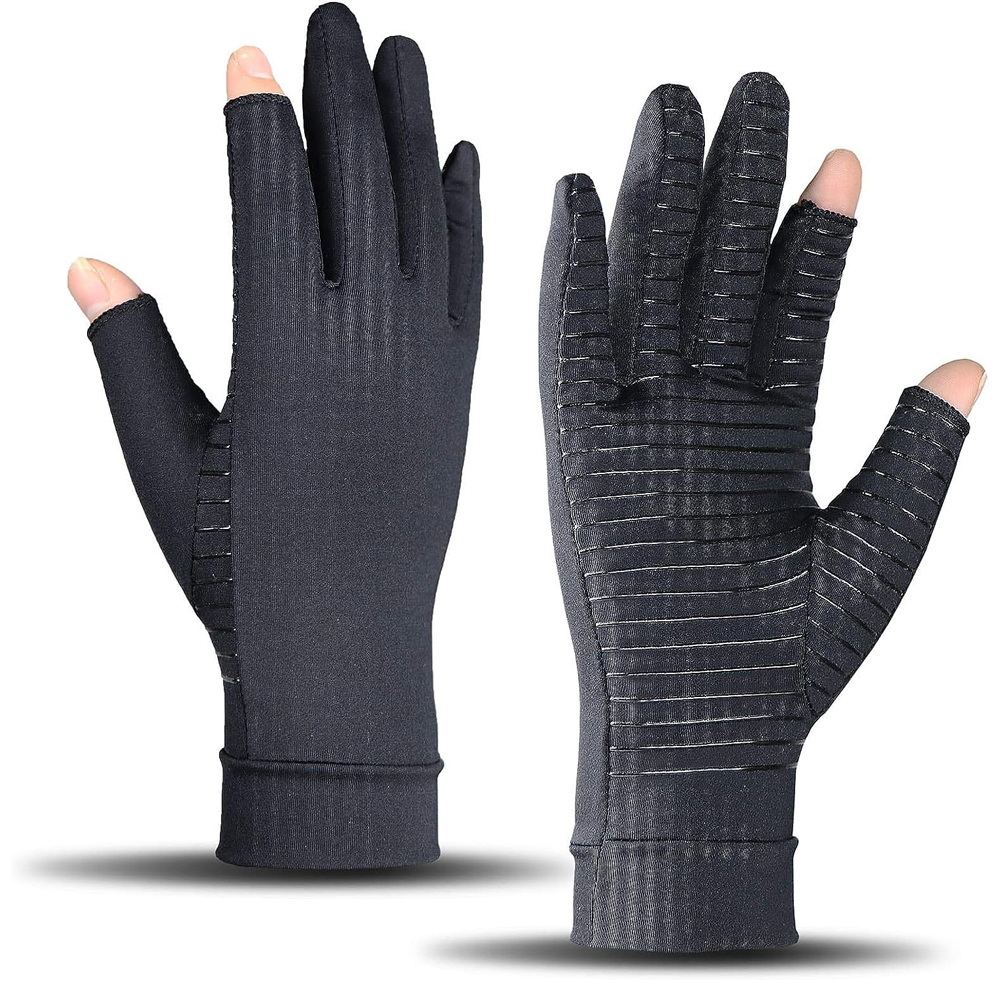 Copper Arthritis Compression G - مراجعة Fingerless Glove Knit وسعره
