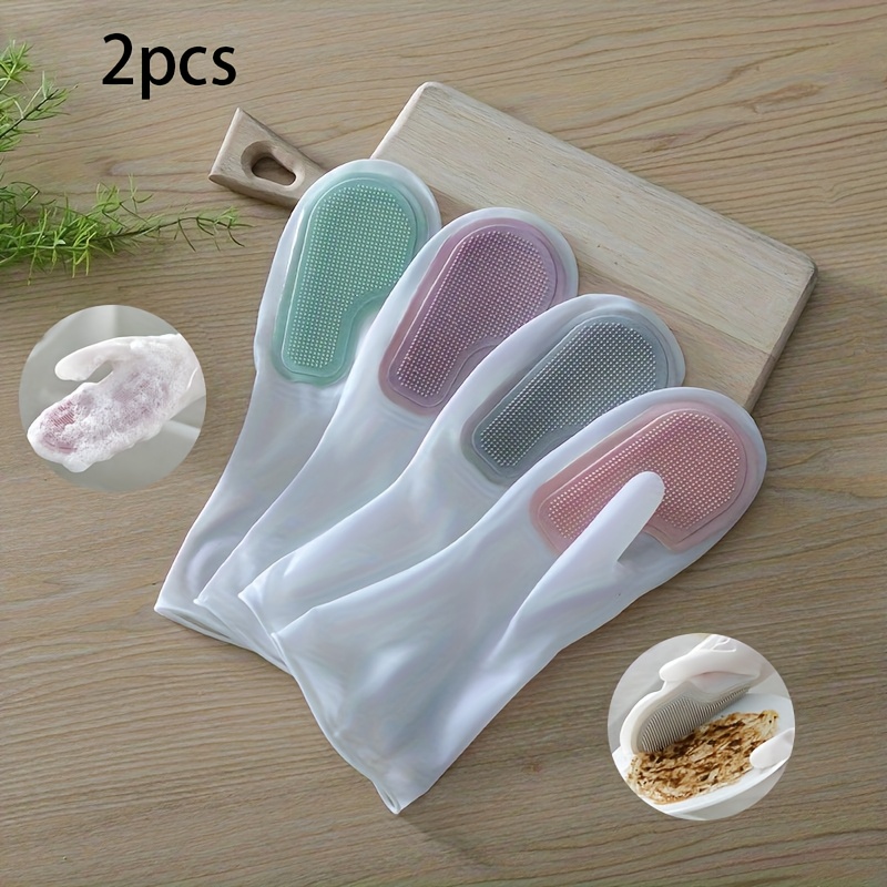 2pcs Latex Dishwashing Gloves, - مراجعة Rubber Glove Cleaning وسعره