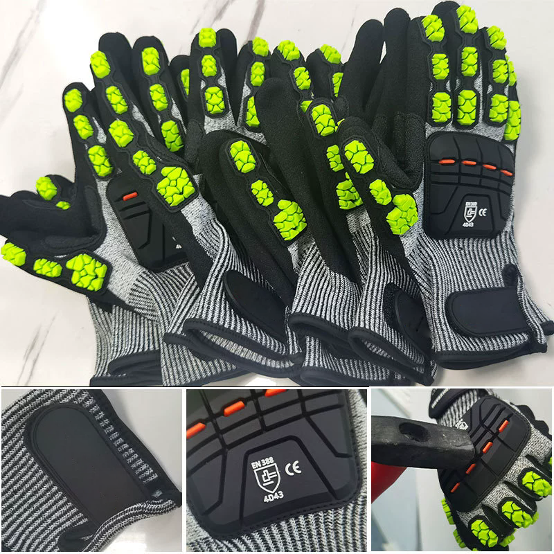 HPPE anti-cutting gloves, TPR  - مراجعة Cut Resistant Glove وسعره