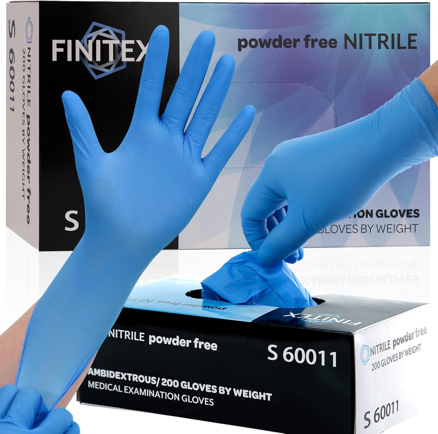 Blue Nitrile Exam Gloves - 200 - مراجعة Exam Glove Nitrile وسعره