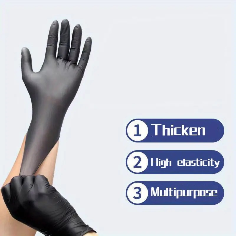 100/50/20PCS Black Nitrile Glo - مراجعة Nitrile Mechanic Glove وسعره