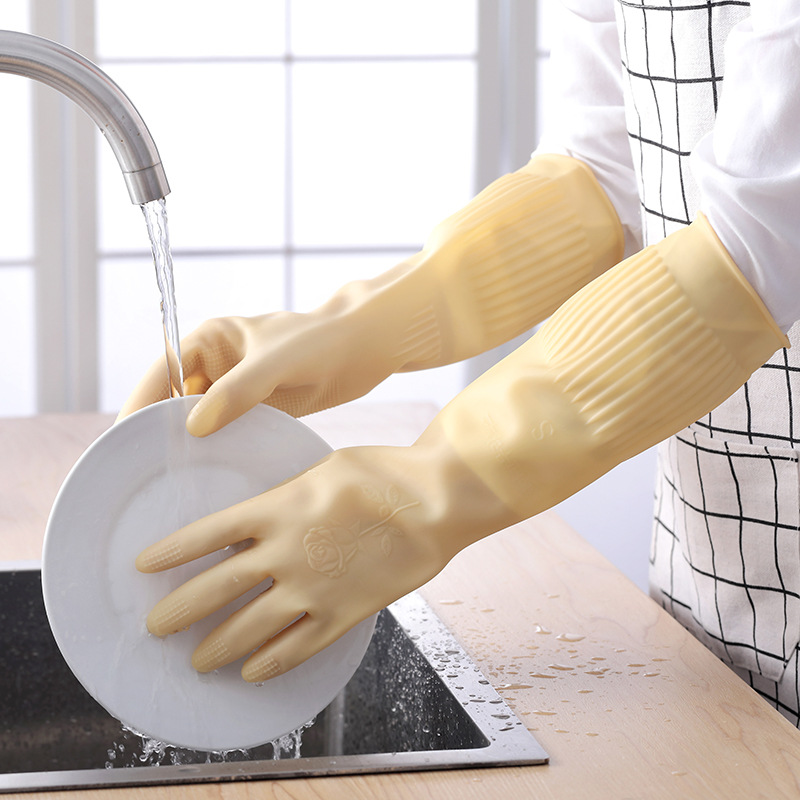 38cm Household Laundry Gloves  - مراجعة Dish Glove Rubber وسعره
