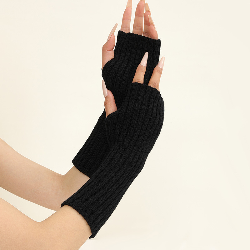Girls Colorful Warm Knitted Ar - مراجعة Fingerless Glove Knit وسعره