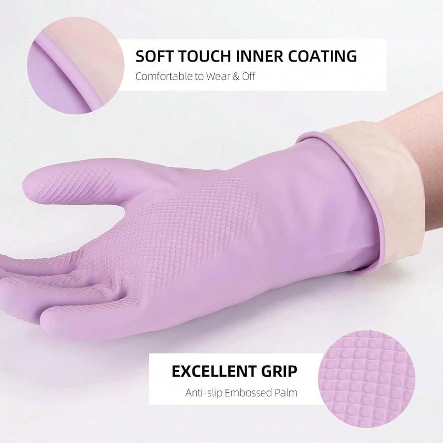 6 Pairs Rubber Cleaning Gloves - مراجعة Dish Glove Rubber وسعره