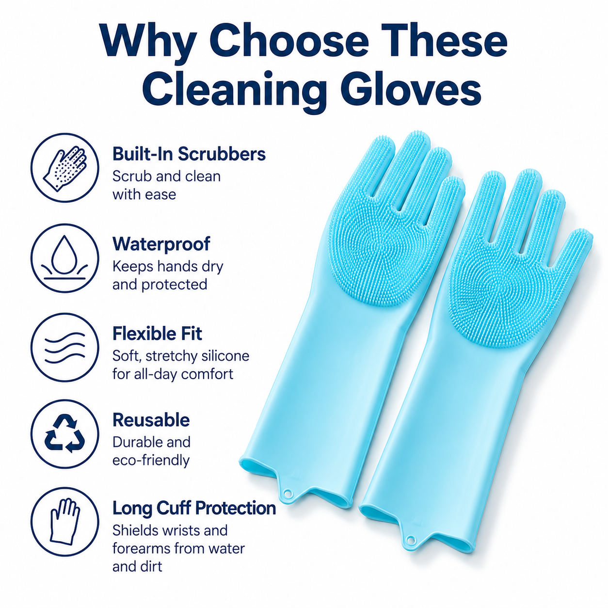 1 Pair Silicone Cleaning Glove - مراجعة Dish Glove Rubber وسعره
