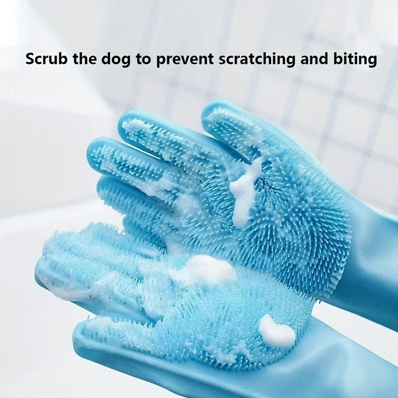 Pet Grooming Cleaning Gloves D - مراجعة Rubber Glove Cleaning وسعره