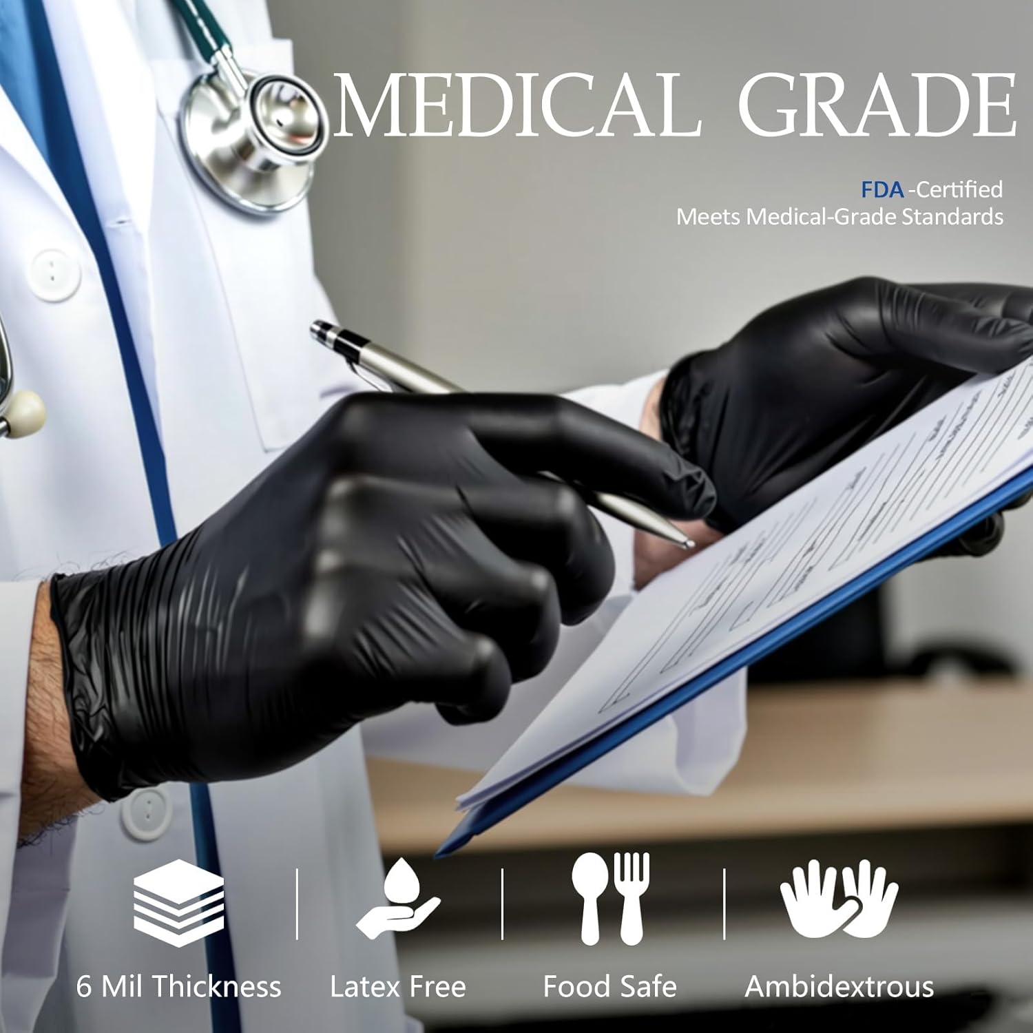 6Mil Disposable Nitrile Gloves - مراجعة Exam Glove Nitrile وسعره
