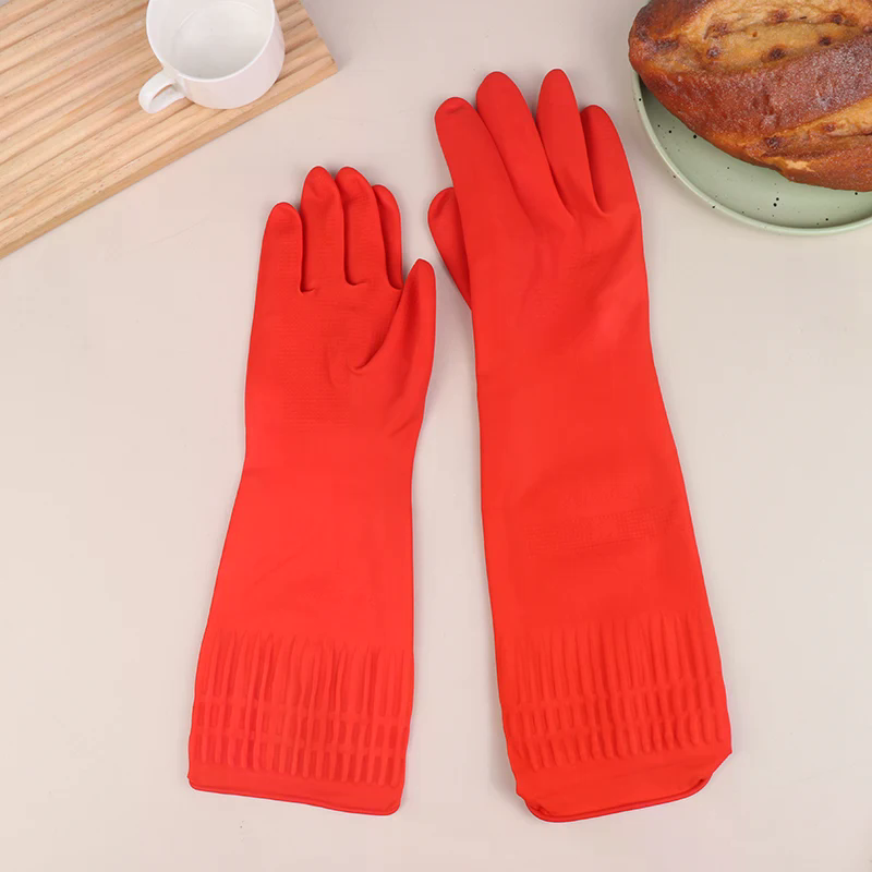 1Pair Latex Long Dish Washing  - مراجعة Dish Glove Rubber وسعره