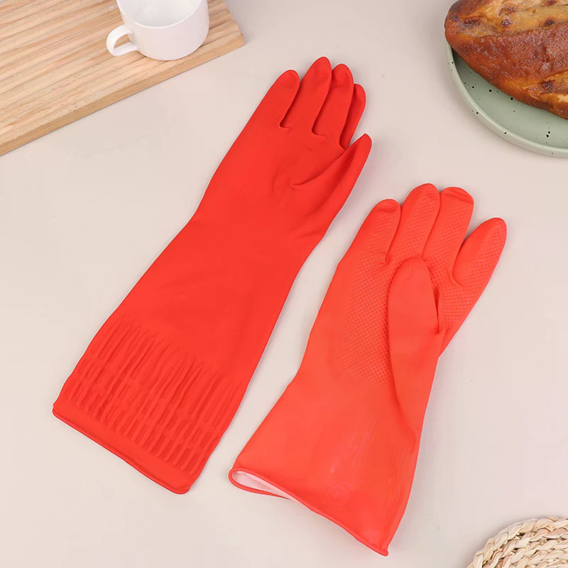 1Pair Latex Long Dish Washing  - مراجعة Dish Glove Rubber وسعره