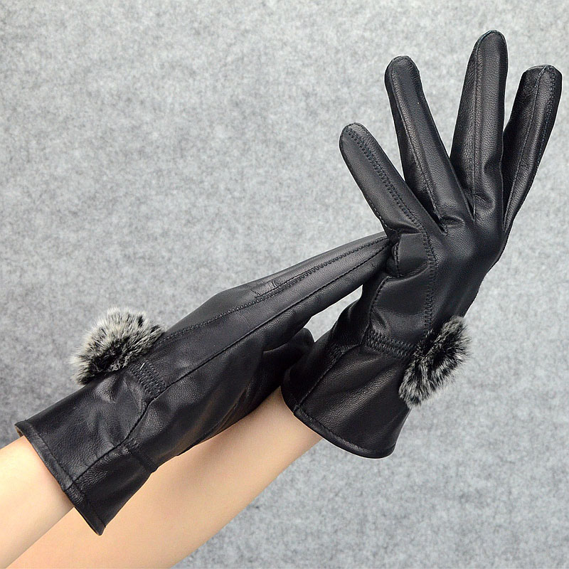 Women Winter Genuine Leather G - مراجعة Wool Glove Lined وسعره