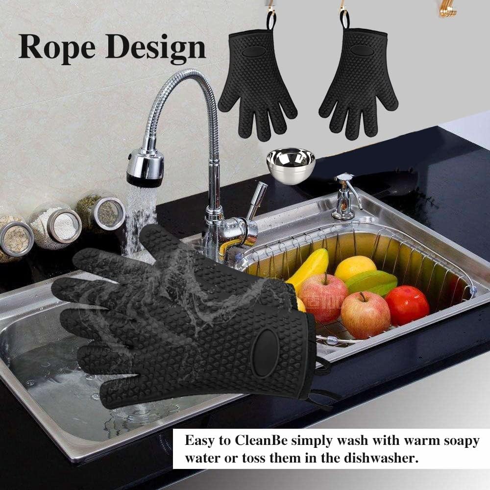 Silicone Oven Mitts, Heat Resi - مراجعة Oven Mitt Silicone وسعره