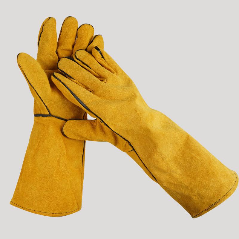1 Pair 40Cm Welding Leather Gl - مراجعة Cut Resistant Glove وسعره