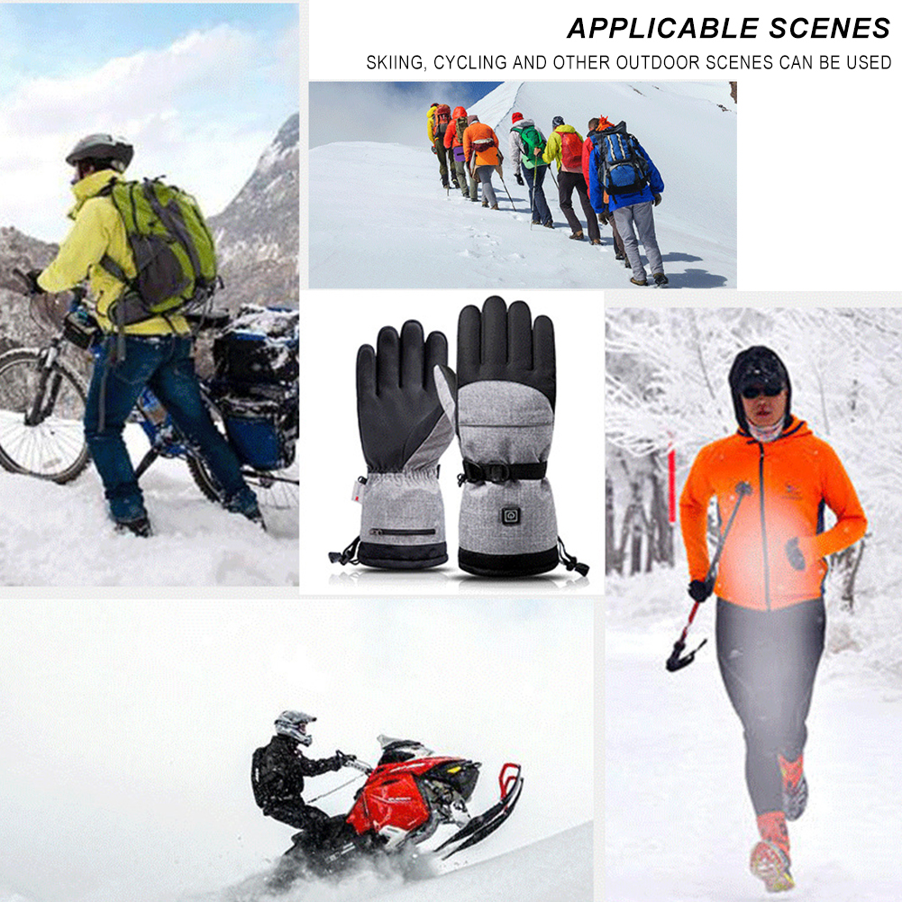 Electric Heated Gloves Men Wom - مراجعة Ski Glove Waterproof وسعره