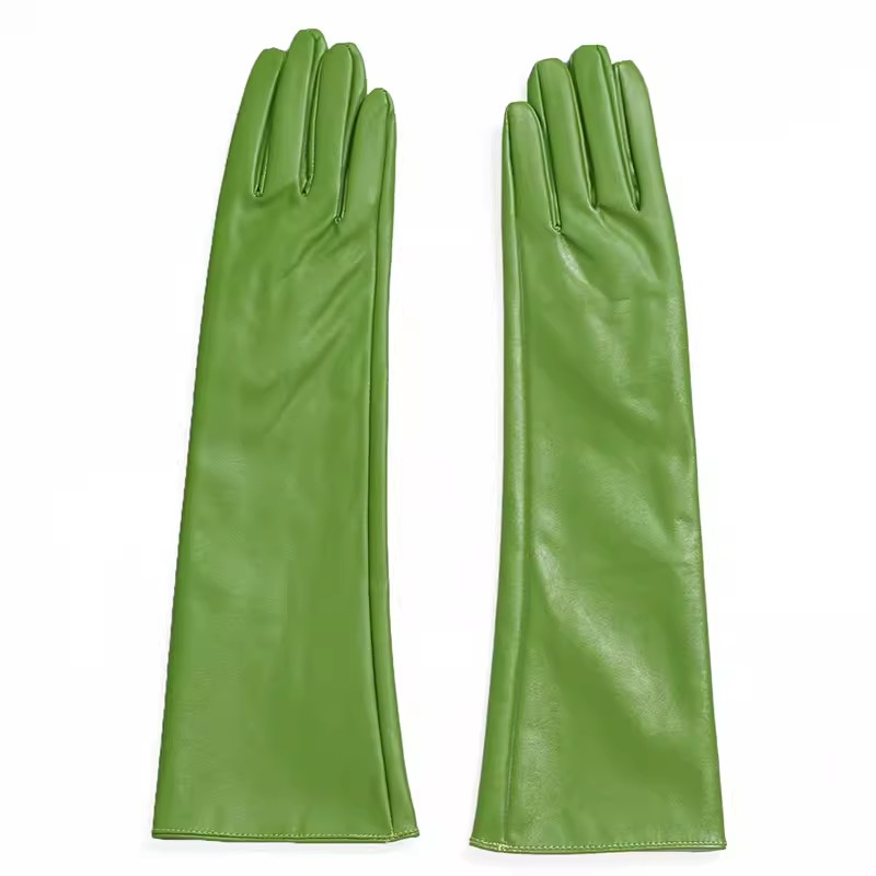 Women's Elegant Fashion Long P - مراجعة Leather Driving Glove وسعره