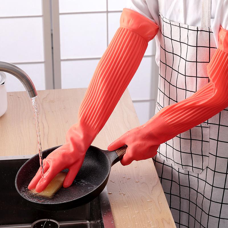 Long Reusable Rubber Dishwashi - مراجعة Dish Glove Rubber وسعره