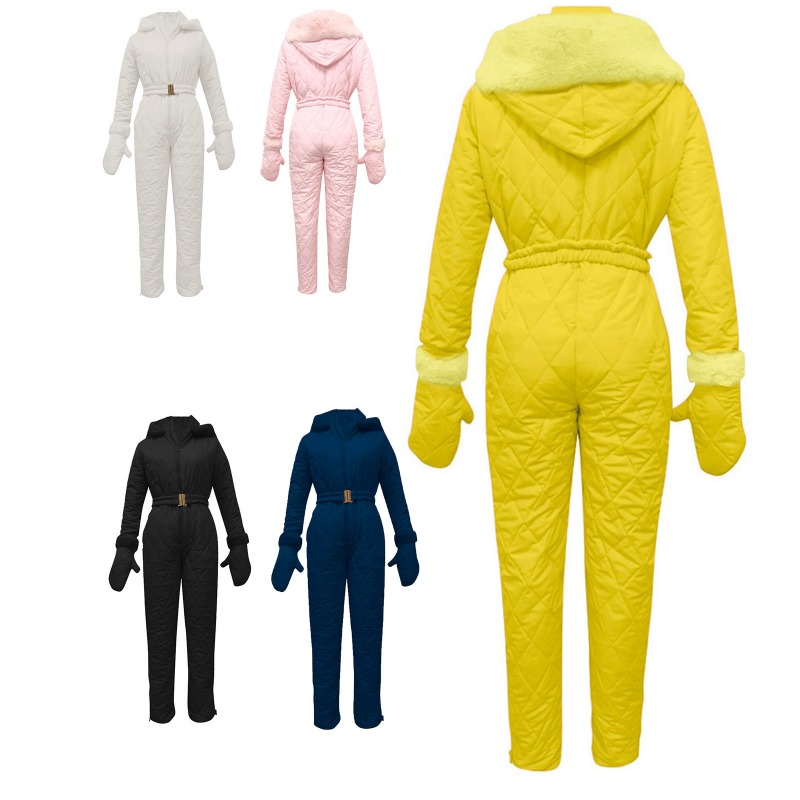 Couple's Solid Color Ski Suit, - مراجعة Ski Glove Waterproof وسعره