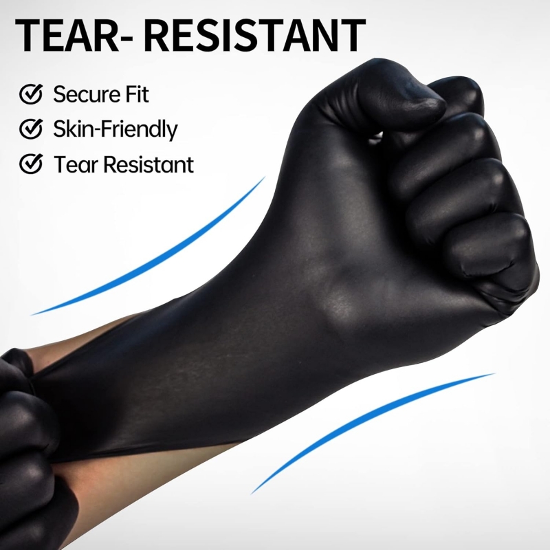 100PCS Black Nitrile Gloves Di - مراجعة Nitrile Mechanic Glove وسعره