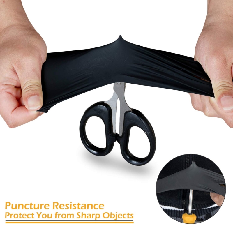100PCS Black Nitrile Gloves Di - مراجعة Nitrile Mechanic Glove وسعره