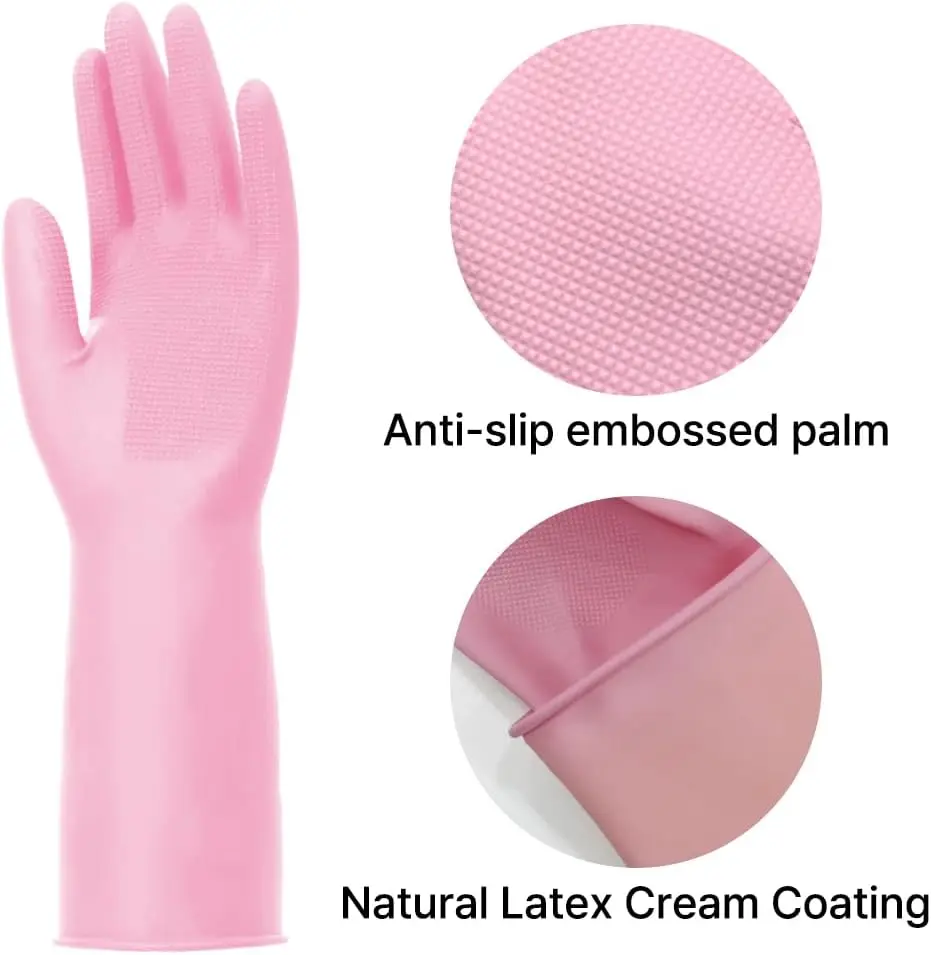 3 Pairs Cream-Coating Rubber G - مراجعة Rubber Glove Cleaning وسعره