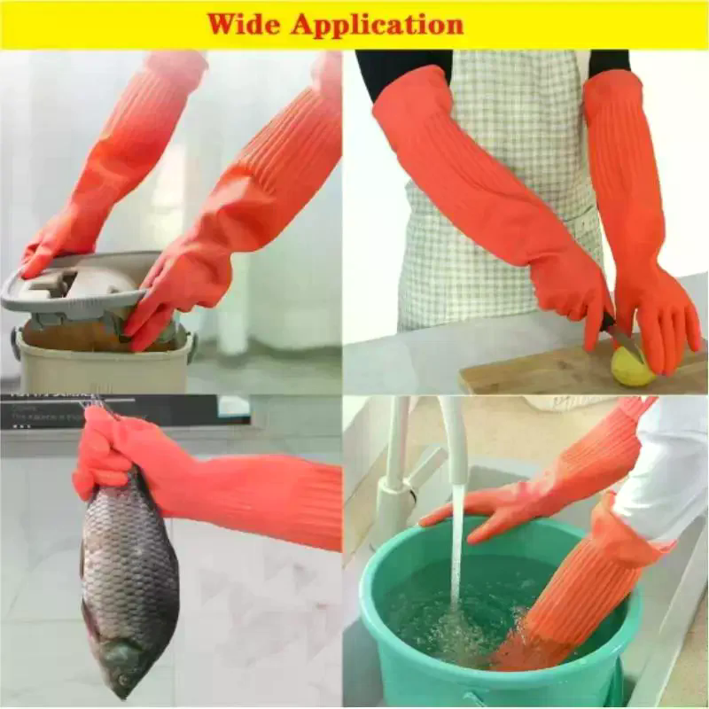 Long Reusable Rubber Dishwashi - مراجعة Dish Glove Rubber وسعره
