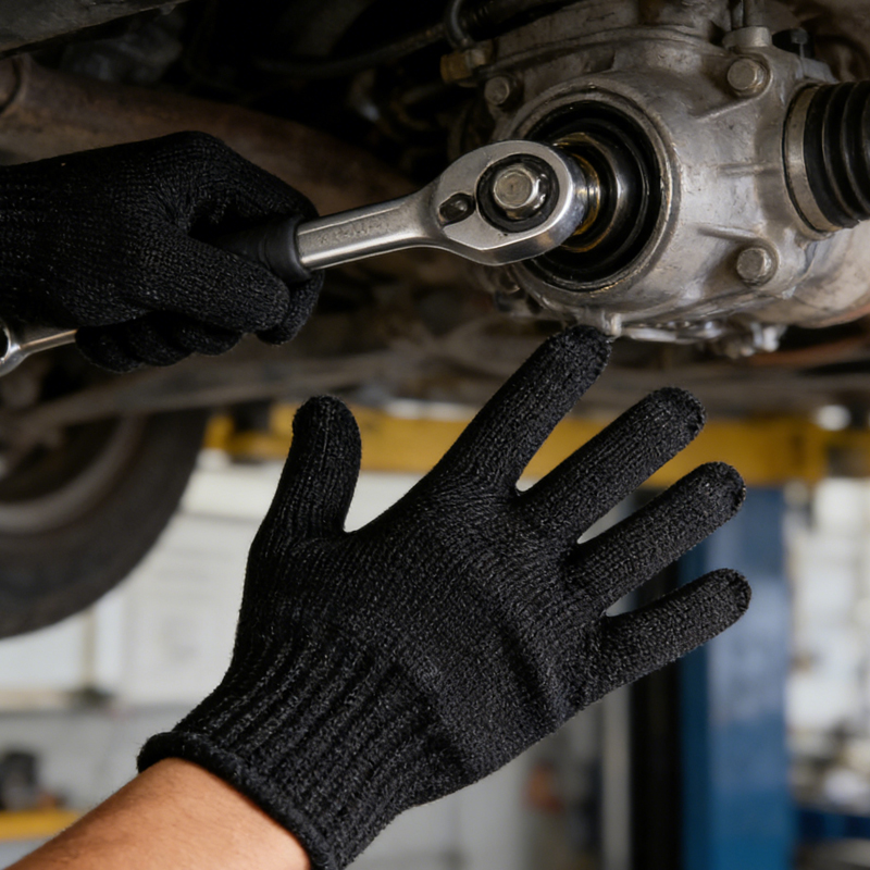 1 Pair Black Steel Wire Metal  - مراجعة Cut Resistant Glove وسعره