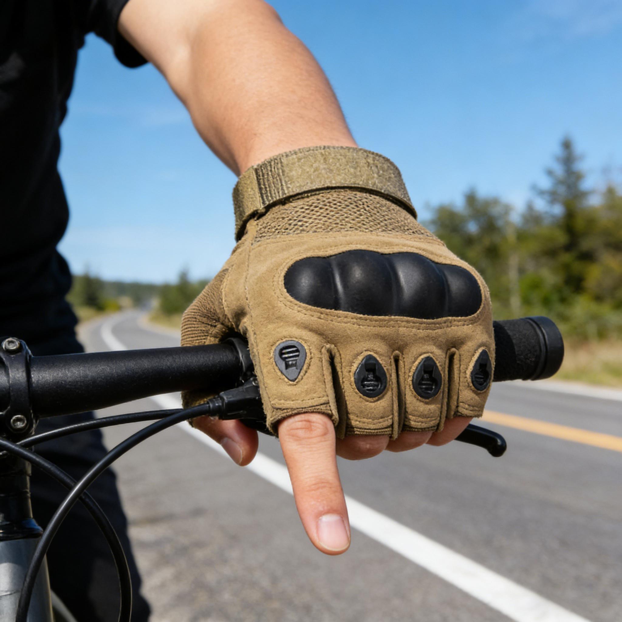 Tactical Hard Knuckle Half Fin - مراجعة Motorcycle Glove Knuckle وسعره