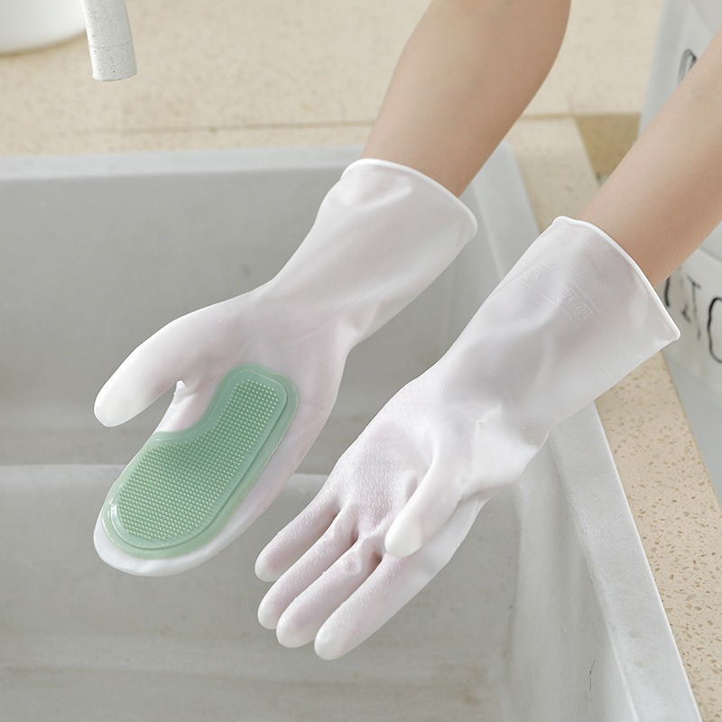 2Pcs Durable Latex Dishwashing - مراجعة Rubber Glove Cleaning وسعره